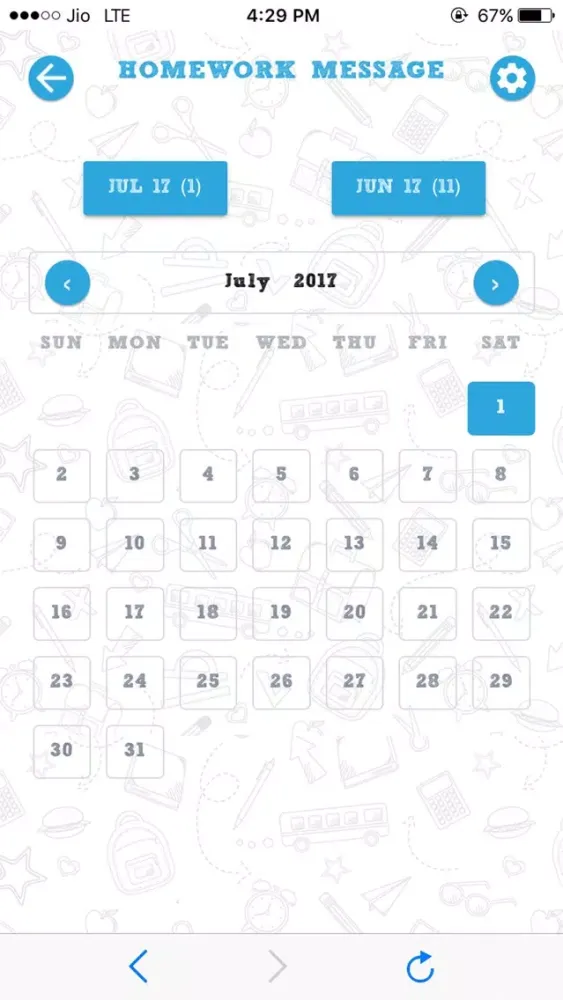 Capturas de tela do MySchoolApp.