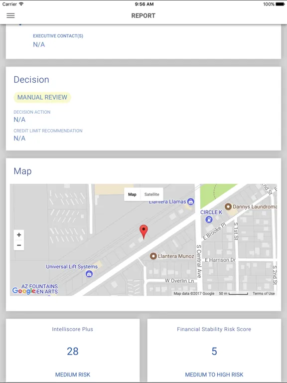 Screenshot di BusinessIQ Mobile iPad 