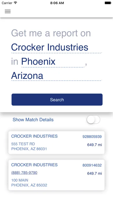 Screenshot di BusinessIQ Mobile