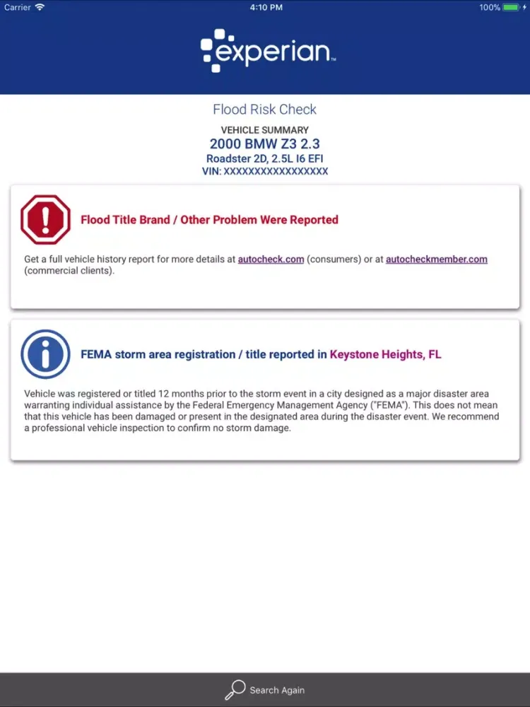 ภาพหน้าจอของ Flood Risk Check iPad 