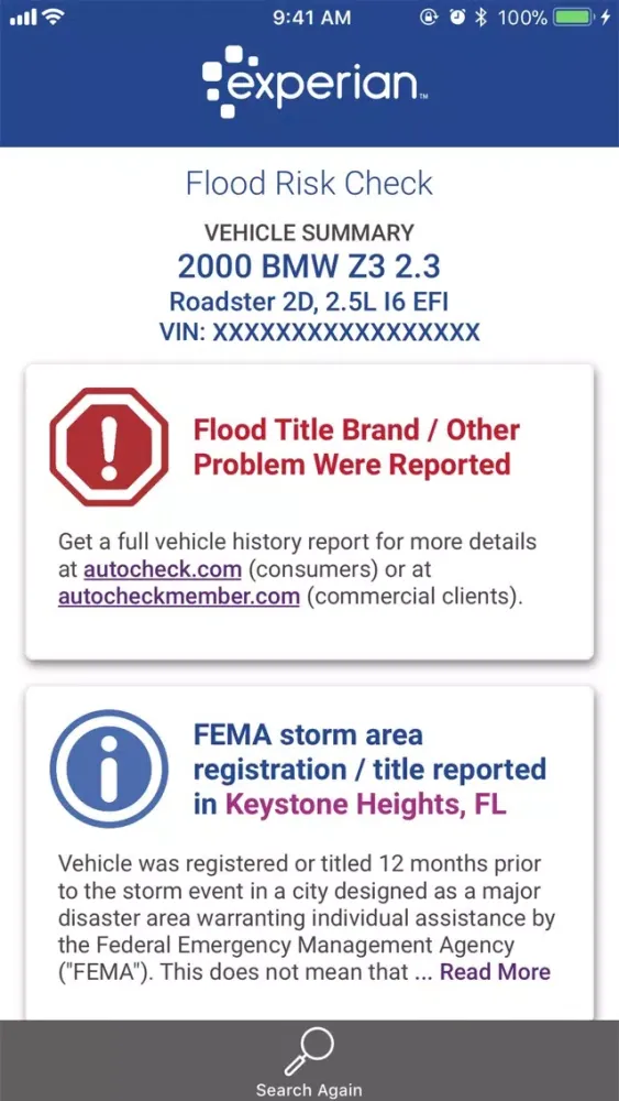 ภาพหน้าจอของ Flood Risk Check