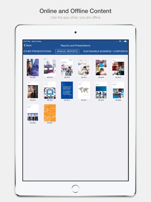 Experian plc Investor Relation iPad  Screenshots