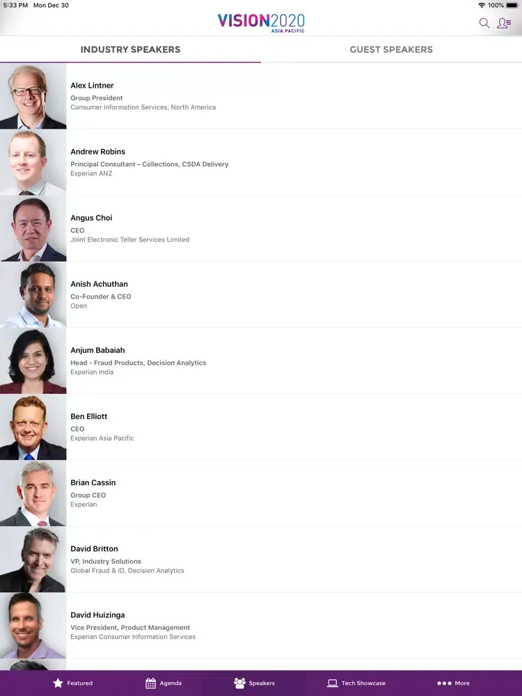 VISION2020 ASIA PACIFIC iPad 应用截图