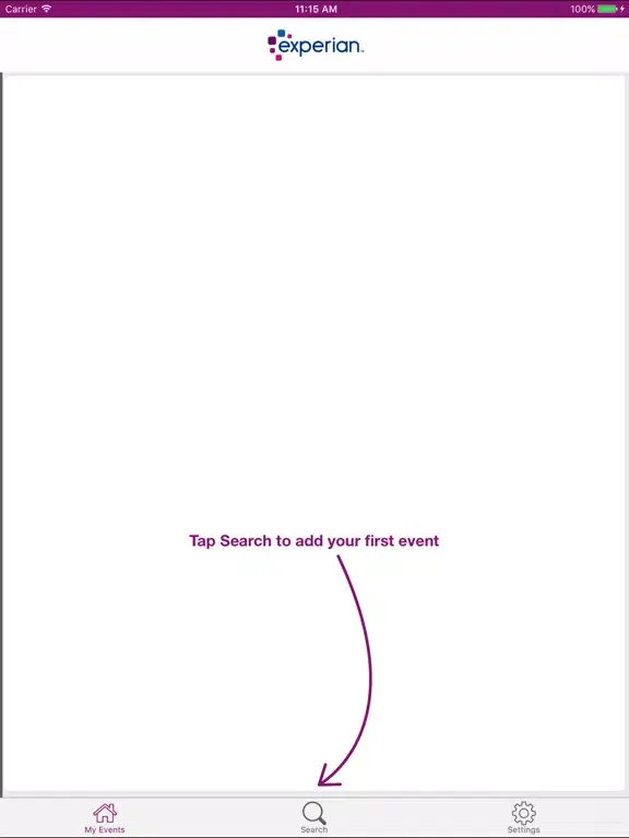 Experian Events iPad  스크린샷