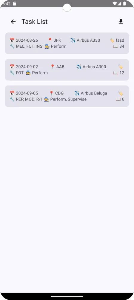 Скриншоты Maintenance Experience Logbook