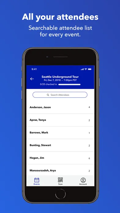 Experiences Check-In App سکرین شاٹس