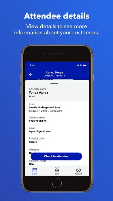 Experiences Check-In App سکرین شاٹس