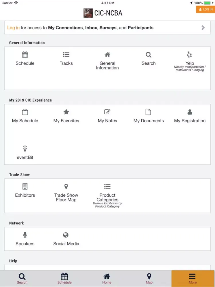 CIC & NCBA Trade Show iPad Screenshots