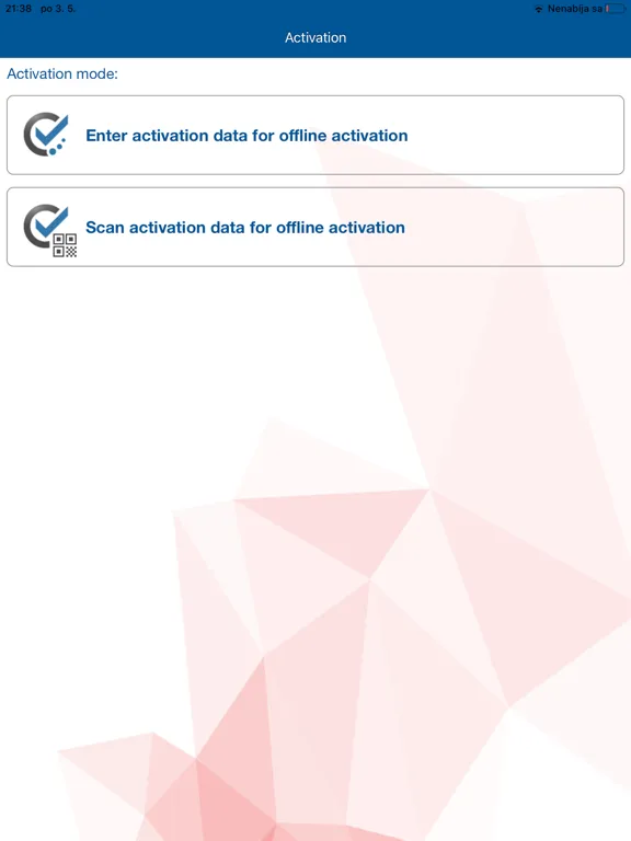 Tangkapan skrin AM One Authenticator iPad 
