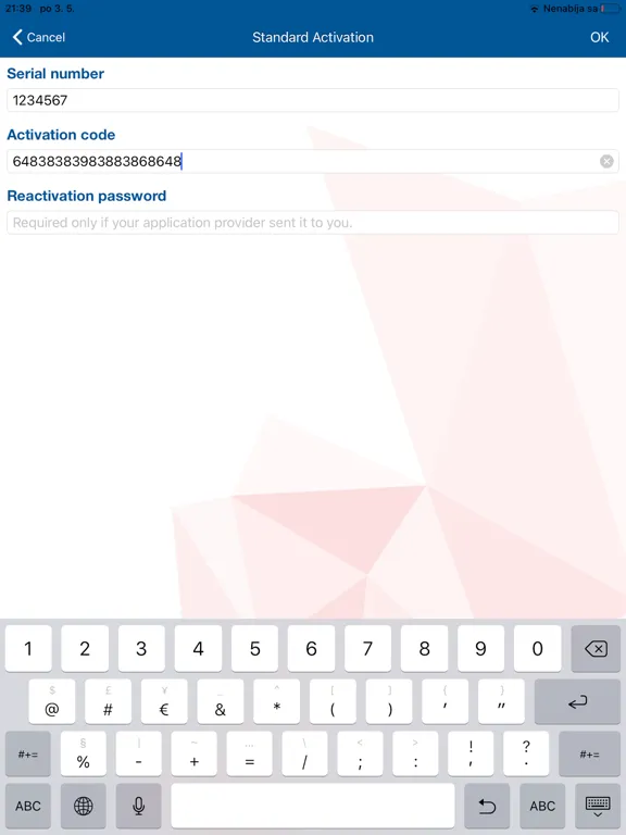 Tangkapan skrin AM One Authenticator iPad 