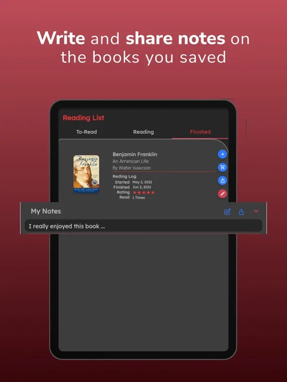 صور Bookshelf: Book Tracker, Club iPad 