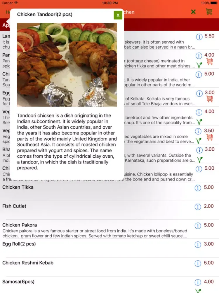 Capturas de pantalla de Biryani House Kitchen iPad 