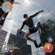 Spider rope flying hero