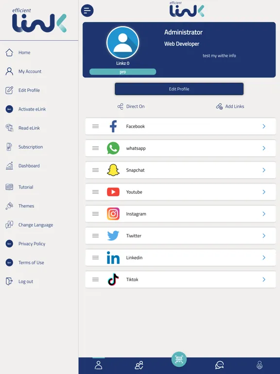 efficient Link iPad  Screenshots