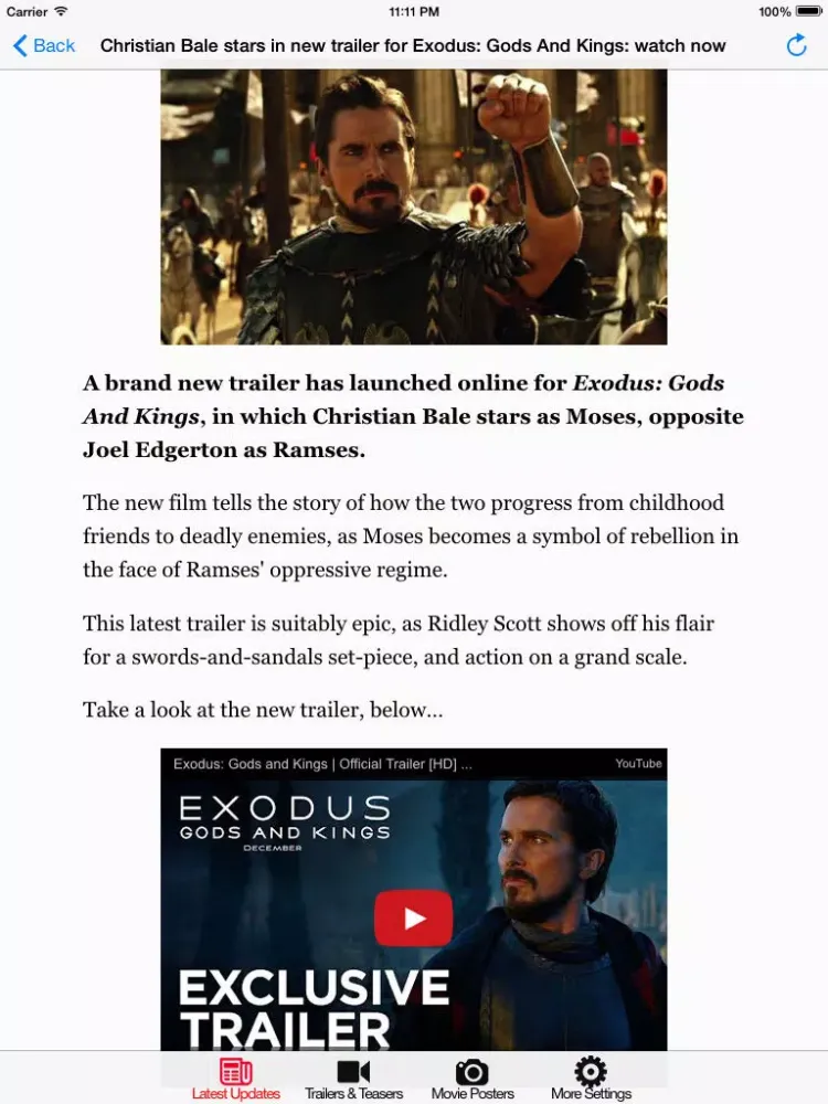 Upcoming Movie Trailers iPad  Ekran Görüntüleri