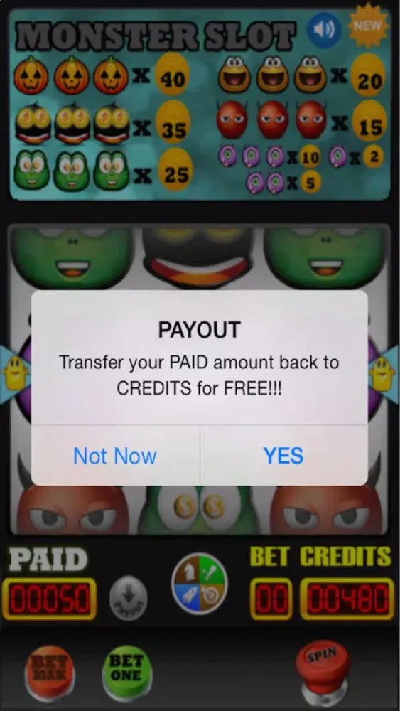 Ảnh chụp màn hình của Monster Slot
