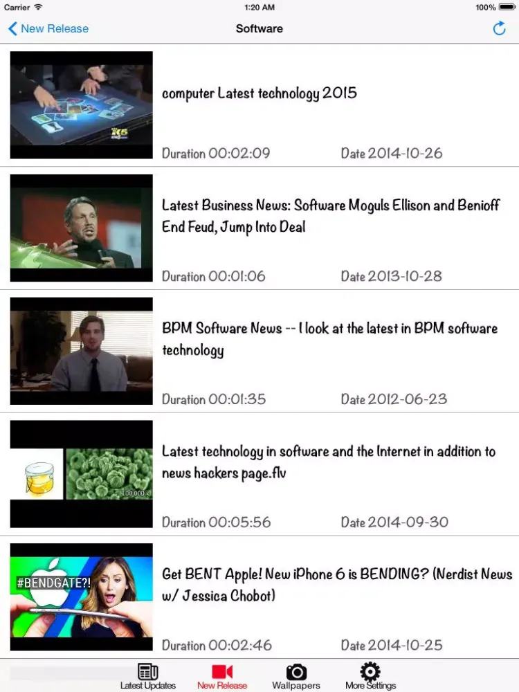 Tangkapan layar TechnoGrasp iPad 