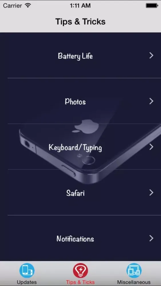 Tips & Tricks for iPhone (Hidden Secrets)应用截图