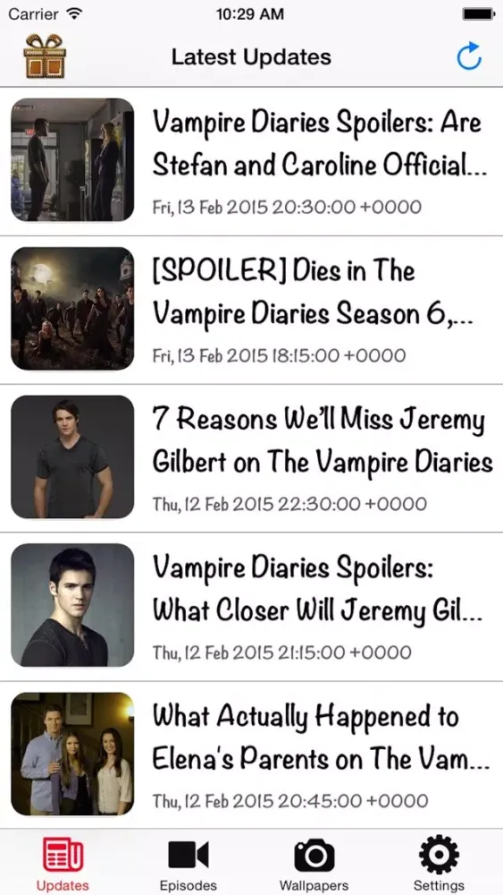 Capturas de pantalla de GreatApp for The Vampire Diaries: News,Video,Photo