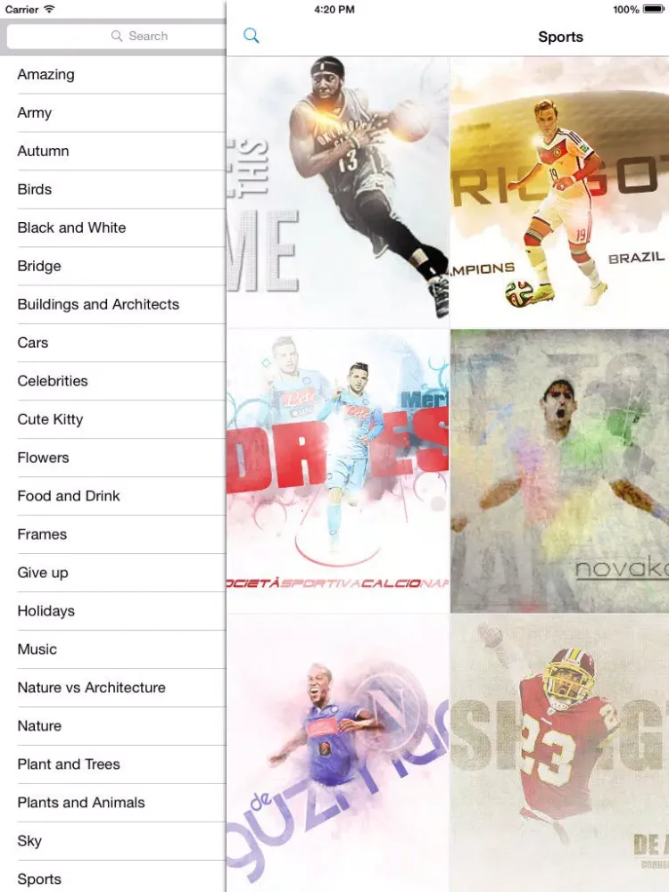 Wallpapers & Backgrounds Pro - Cool HD Retina Home Screen & Lock Screen Photos for iOS 8, iOS 7, iOS 6, iPhone, iPod & iPad iPad 應用截圖
