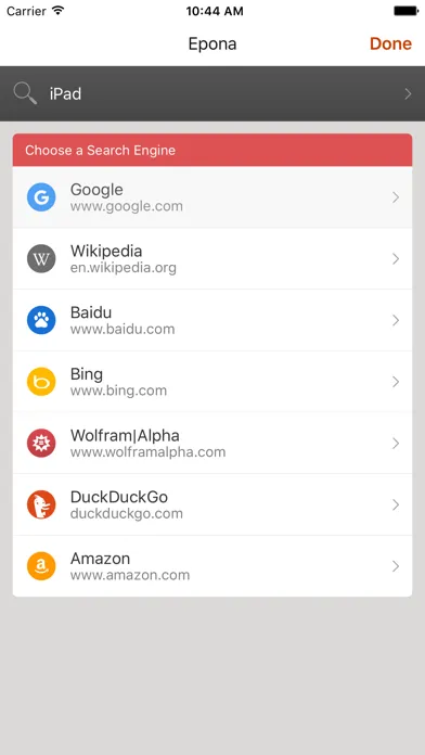 Epona Search - Search from anywhere to everywhere Screenshots