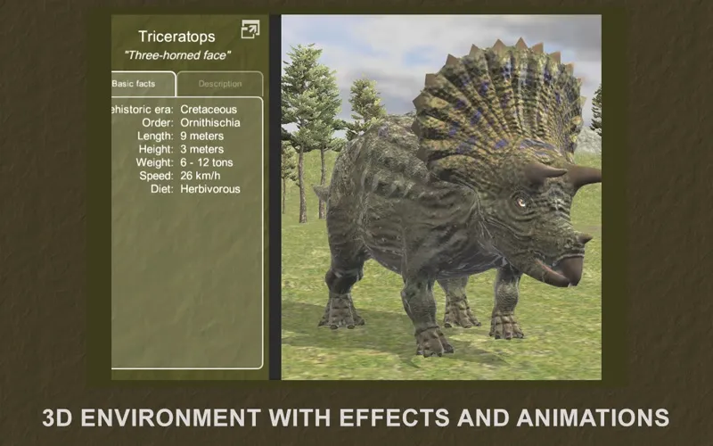 Explain 3D: Dinosaurs world - Jurassic encyclopedia. Watch and start walking with dinosaurs. Screenshots