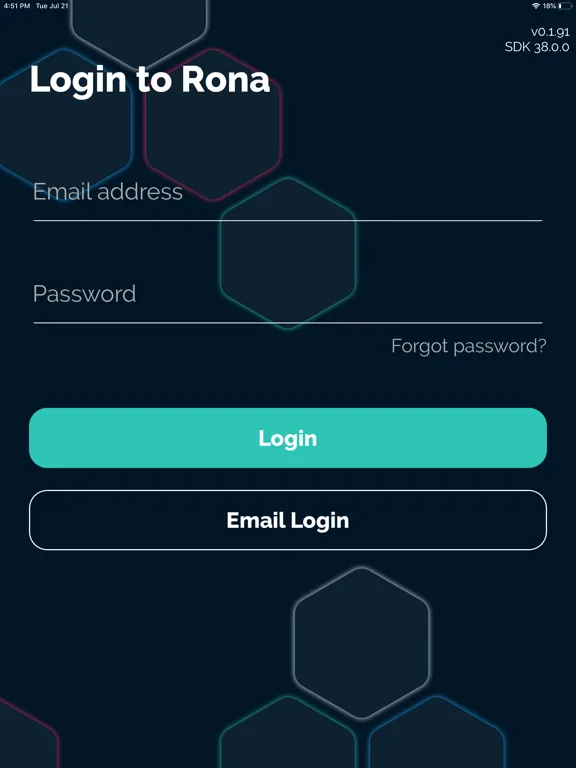 Tangkapan skrin Rona Cybersecurity iPad 