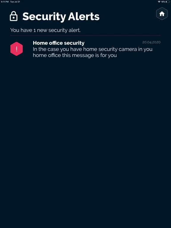 Tangkapan skrin Rona Cybersecurity iPad 
