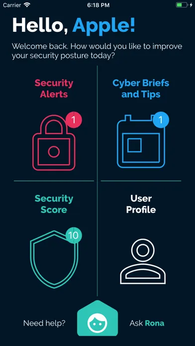 Tangkapan skrin Rona Cybersecurity
