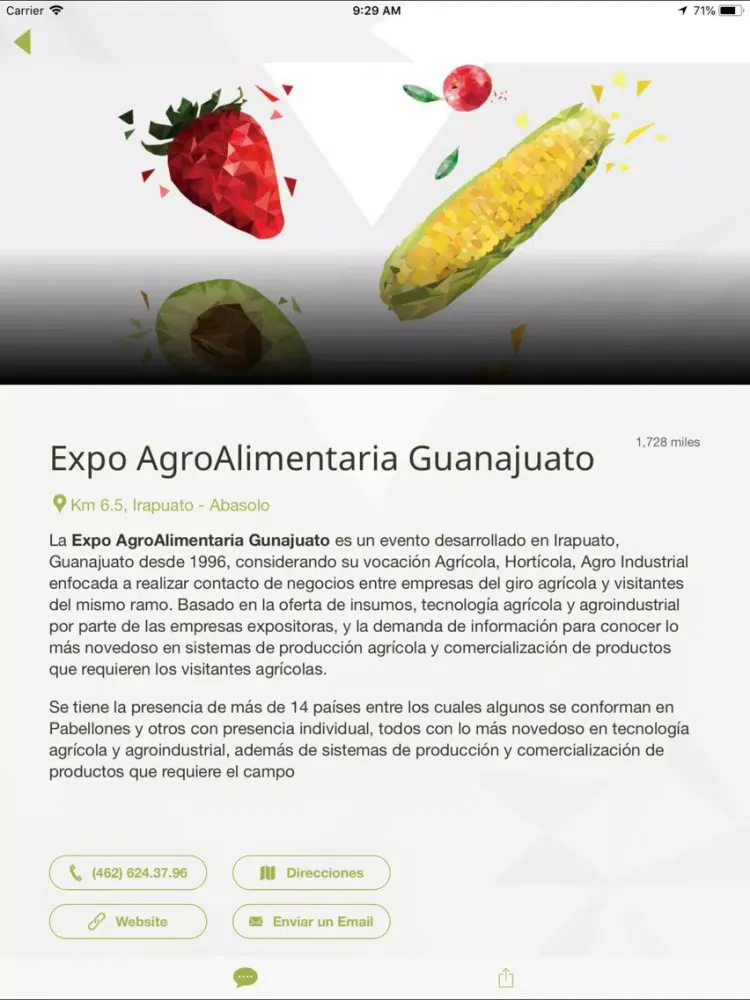 Capturas de tela do Expo Agro Gto iPad 