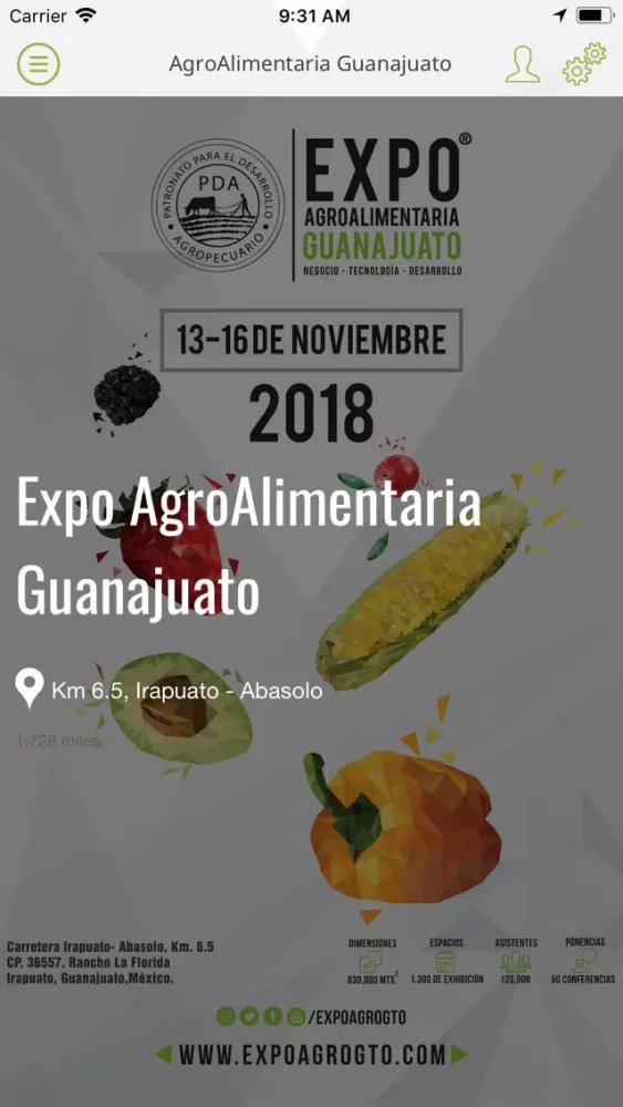 Capturas de tela do Expo Agro Gto