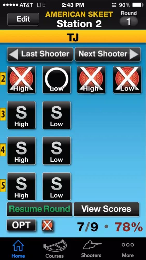 ClayTracker: Skeet & Sporting Clays Scorekeeper Screenshots