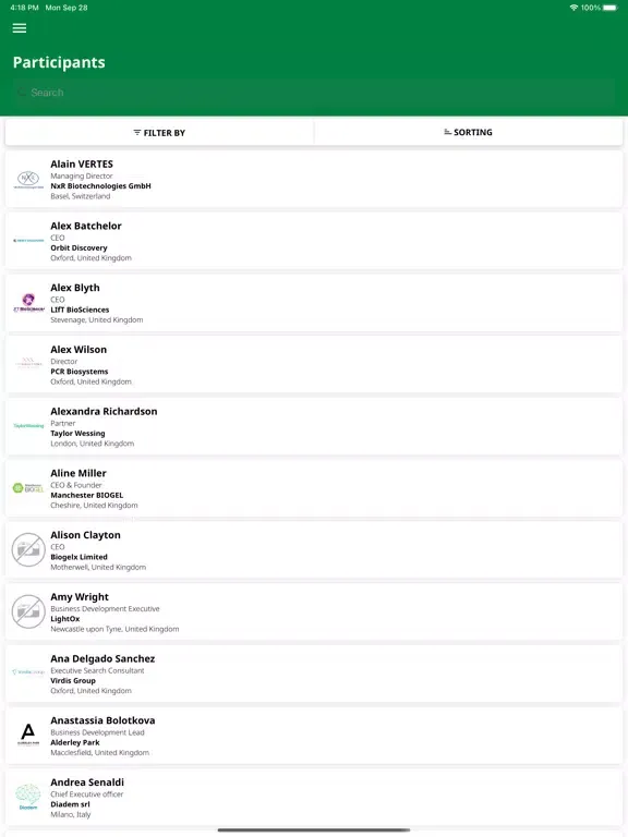 BioForward 2020 iPad  Screenshots