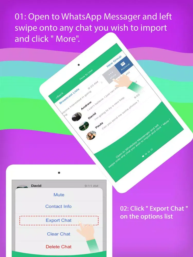Chat Safe: Backup for Messages iPad  Screenshots