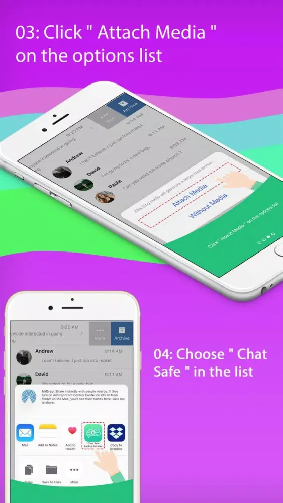 Chat Safe: Backup for Messages Screenshots