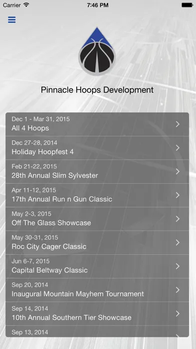 Capturas de tela do Pinnacle Hoops Development
