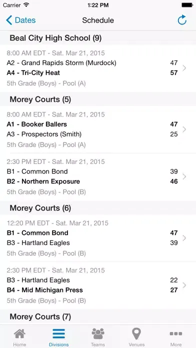 Michigan USSSA Basketball Screenshots