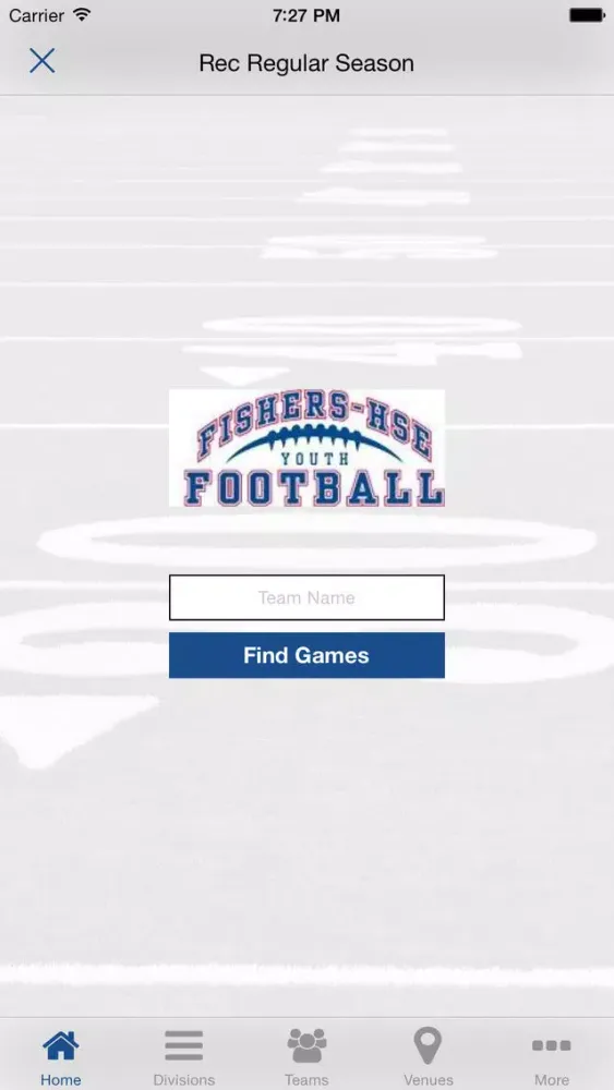 Tangkapan skrin Fishers - HSE Youth Football League