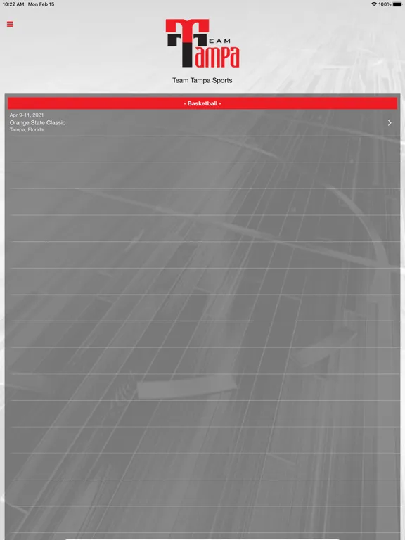 ภาพหน้าจอของ Team Tampa Sports iPad 