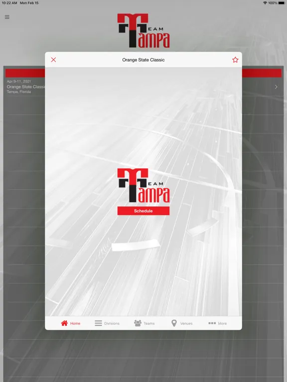 ภาพหน้าจอของ Team Tampa Sports iPad 