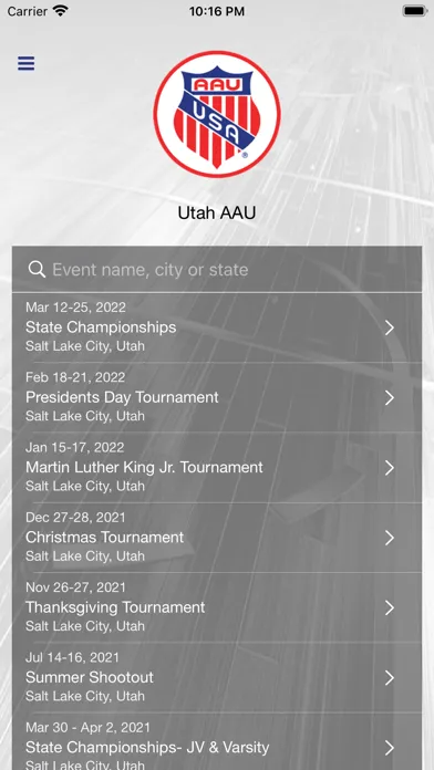 Utah AAU 스크린샷
