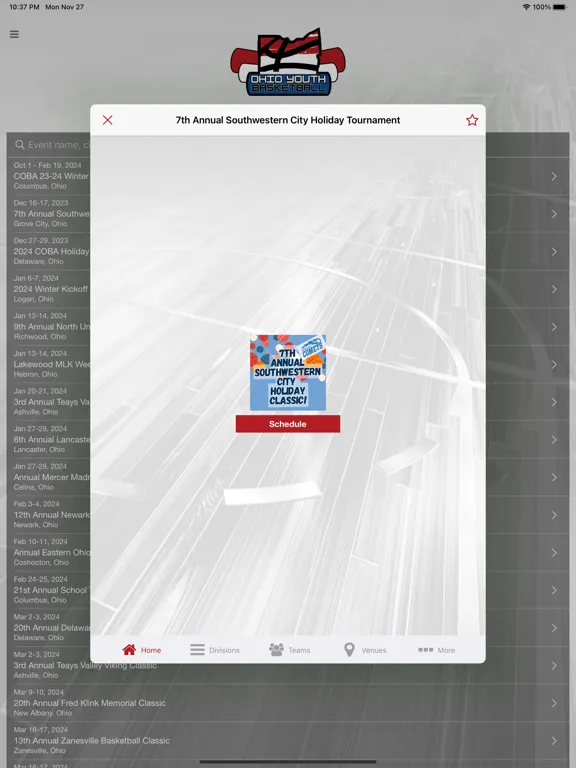 Ohio Youth Basketball iPad  Screenshots