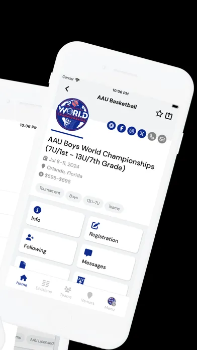 Ảnh chụp màn hình của AAU Basketball
