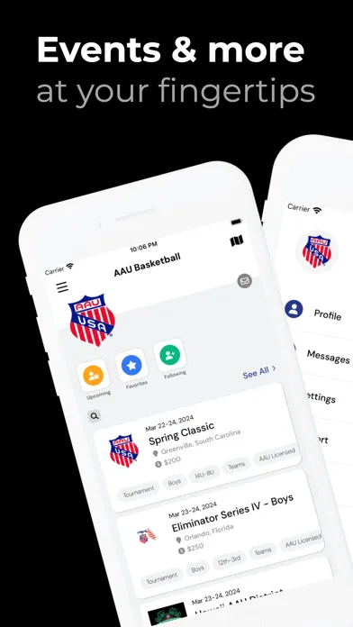Ảnh chụp màn hình của AAU Basketball