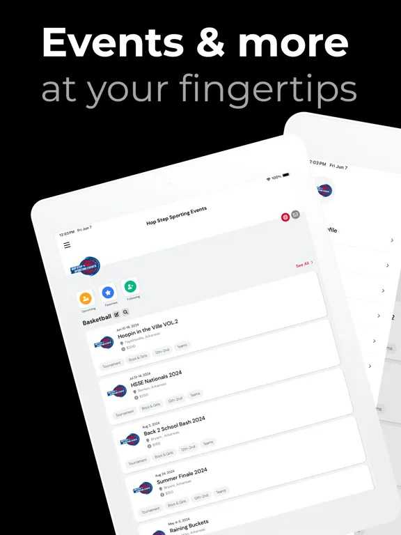 Hop Step Sporting Events iPad  Screenshots