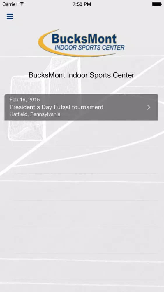 Tangkapan skrin BucksMont Indoor Sports Center