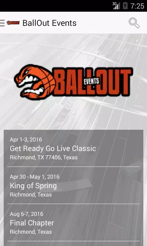 BallOut Events应用截图