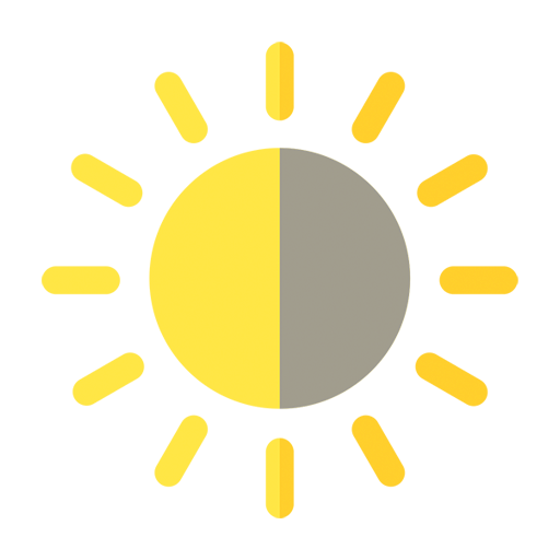 The amount of light