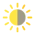 The amount of light