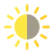 The amount of light